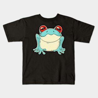 Frog Cottagecore Aesthetic Animal Lover Kids T-Shirt